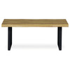 AHG-861 OAK - konferenčný stôl, 110x70x45 cm, MDF doska, 3D dekor divoký dub, kov, čierny lak