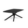 AHG-X7227 BK - Stôl konferenčný, doska spekaná keramika 120x70cm, čierny mramor, nohy čierny kov