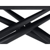AHG-X7227 BK - Stôl konferenčný, doska spekaná keramika 120x70cm, čierny mramor, nohy čierny kov