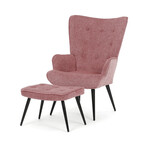 Relaxačné kreslo, ružová, zamatová látka, AK-303 PINK2