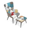 Relaxačné kreslo, viacfarebná, zamatová látka, AK-303 PW2