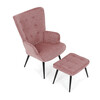 Relaxačné kreslo, ružová, zamatová látka, AK-303 PINK2