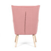 AK-314 PINK2 - Kreslo, poťah ružová menčestrová látka, drevené nohy, masív kaučukovník
