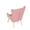 AK-314 PINK2 - Kreslo, poťah ružová menčestrová látka, drevené nohy, masív kaučukovník