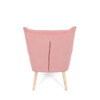 AK-314 PINK2 - Kreslo, poťah ružová menčestrová látka, drevené nohy, masív kaučukovník