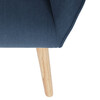 AK-314 BLUE2 - Kreslo, poťah modrá menčestrová látka, drevené nohy, masív kaučukovník