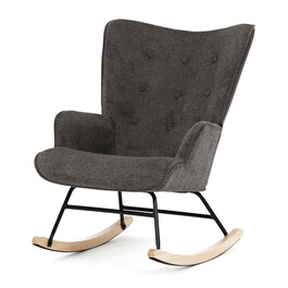 Hojdacie kreslo, sivá, látka, AK-373 GREY2