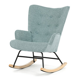 Hojdacie kreslo, modrá, látka, AK-373 BLUE2