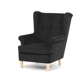 AK-388 BK2 - Kreslo ušiak, čierna látka, AK-388 BK2