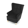 AK-388 BK2 - Kreslo ušiak, čierna látka, AK-388 BK2