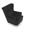 AK-388 BK2 - Kreslo ušiak, čierna látka, AK-388 BK2