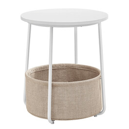 Odkladací stolík 45x45x50cm, mdf, biela, AKF-E1023 WT