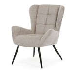 Kreslo ušiak, hnedá, látka, AK-H9206 COF2