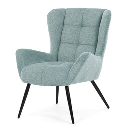 Kreslo ušiak, modrá, látka, AK-H9206 BLUE2