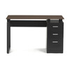APC-3218 OAK - Stôl pracovný so šuplíkmi, 120x60x75cm, melamín, kov, orech/čierna, čierna