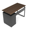 APC-3218 OAK - Stôl pracovný so šuplíkmi, 120x60x75cm, melamín, kov, orech/čierna, čierna