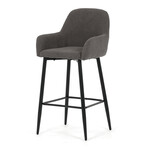 Barová stolička, šedá, látka, AUB-V4009 GREY6