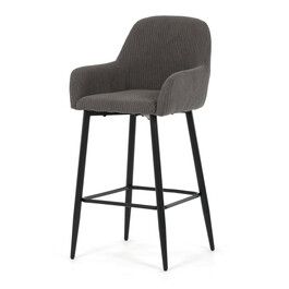 Barová stolička, šedá, látka, AUB-V4009 GREY6