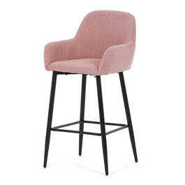 Barová stolička, ružová, látka, AUB-V4009 PINK6