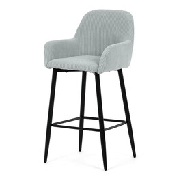 Barová stolička, modrá, látka, AUB-V4009 BLUE6