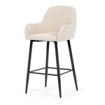Barová stolička, béžová, látka, AUB-V4009 CRM6