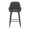 Barová stolička, šedá, látka, AUB-V4009 GREY6