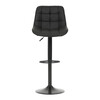 Barová stolička, čierna, látka, AUB-V3066 BK3