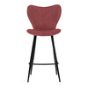 AUB-1068 RED2 - Stolička barová, červená látka, čierna podnož