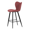 AUB-1068 RED2 - Stolička barová, červená látka, čierna podnož
