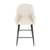 Barová stolička, béžová, látka, AUB-V4009 CRM6