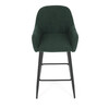 Barová stolička, zelená, látka, AUB-V4009 GRN6