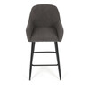 Barová stolička, šedá, látka, AUB-V4009 GREY6
