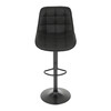 Barová stolička, čierna, látka, AUB-V3066 BK3