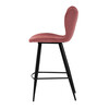 AUB-1068 RED2 - Stolička barová, červená látka, čierna podnož