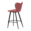 AUB-1068 RED2 - Stolička barová, červená látka, čierna podnož