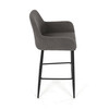 Barová stolička, šedá, látka, AUB-V4009 GREY6