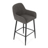 Barová stolička, šedá, látka, AUB-V4009 GREY6
