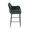 Barová stolička, zelená, látka, AUB-V4009 GRN6