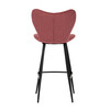 AUB-1068 RED2 - Stolička barová, červená látka, čierna podnož