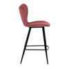 AUB-1068 RED2 - Stolička barová, červená látka, čierna podnož