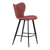 AUB-1068 RED2 - Stolička barová, červená látka, čierna podnož