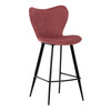 AUB-1068 RED2 - Stolička barová, červená látka, čierna podnož
