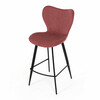 AUB-1068 RED2 - Stolička barová, červená látka, čierna podnož