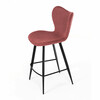 AUB-1068 RED2 - Stolička barová, červená látka, čierna podnož