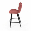 AUB-1068 RED2 - Stolička barová, červená látka, čierna podnož