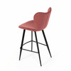 AUB-1068 RED2 - Stolička barová, červená látka, čierna podnož
