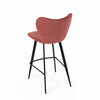 AUB-1068 RED2 - Stolička barová, červená látka, čierna podnož