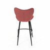 AUB-1068 RED2 - Stolička barová, červená látka, čierna podnož