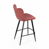 AUB-1068 RED2 - Stolička barová, červená látka, čierna podnož