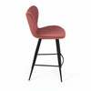 AUB-1068 RED2 - Stolička barová, červená látka, čierna podnož